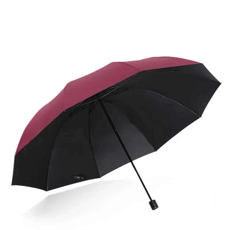 High-Quality 130cm Ten-Bone Umbrella with Reinforced Frame Strong Waterproof Windproof Manual Large Umbrella for Protection