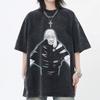 Anime Jujutsu Kaisen Mahito Graphic T Shirt Men Women Washed Cotton Tshirts Vintage Casual Clothing Harajuku Male Loose T-shirt