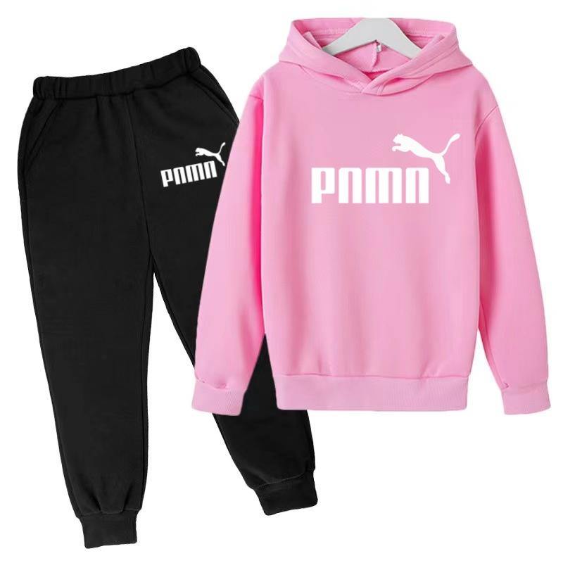 Kinder Herbst Winter Kleidung Hoodie Buchstaben Marke Pullover Jungen Mädchen 3-12 Jahre Sweatshirt+Hose Charmantes Freizeit Party Sport Set