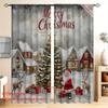 2 Christmas Trees, Santa Claus, Snowflake Houses, Window Screens, Home Decor Styles, Living Room Curtains