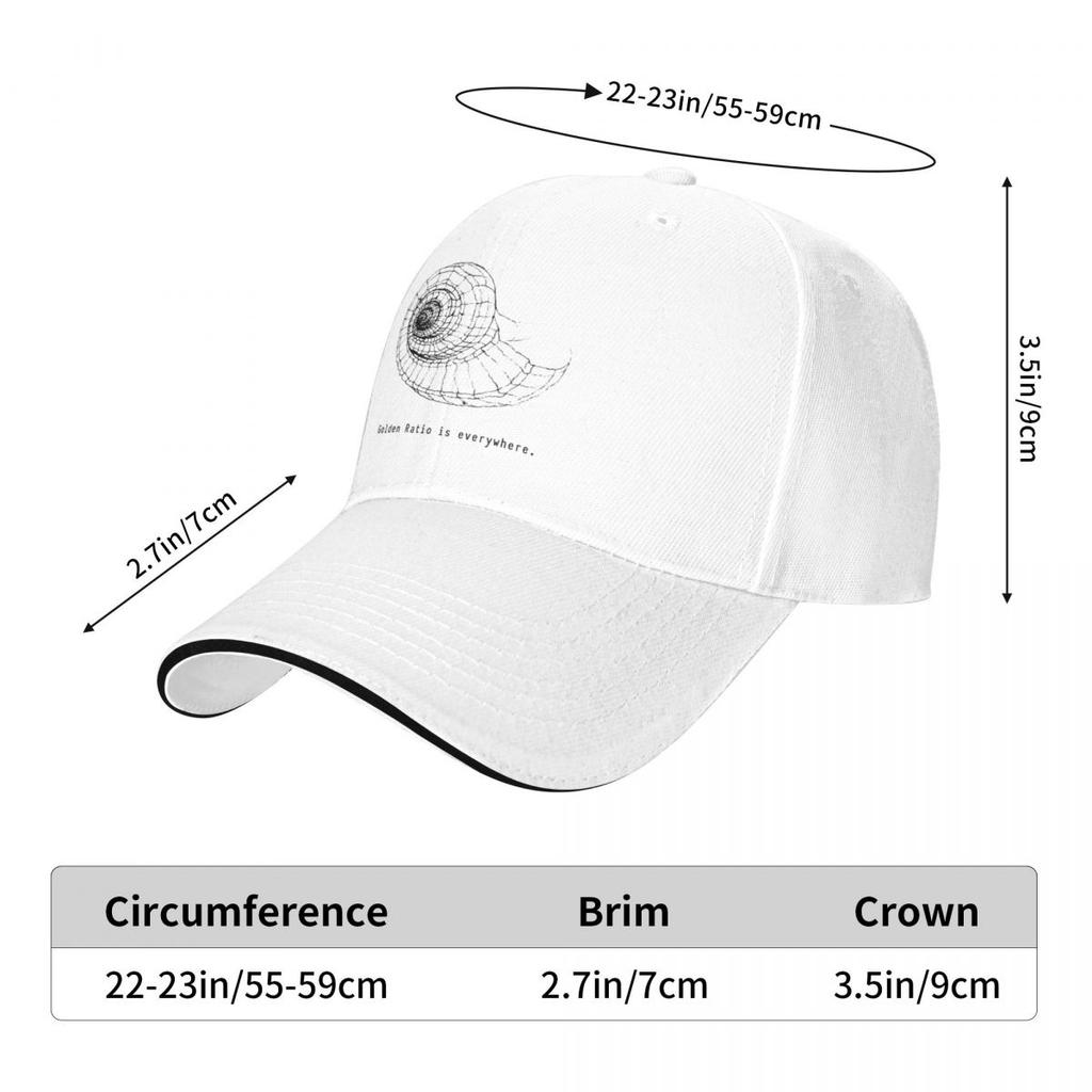Baseball Caps Fibonacci Golden Ratio Is Everywhere Customized Men Women Sport Summer Hats