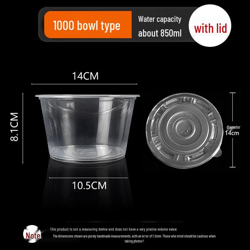 Biaoxing Disposable Stone-Look Round Dessert Bowl with Lid