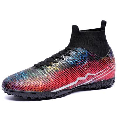 Fußballschuhe Fußballschuh High-top TF Gebrochene Stollen Männlich und Weiblich Erwachsene Kinder Stollenschuhe Trainingsschuhe Kunstrasen Fußballschuhe