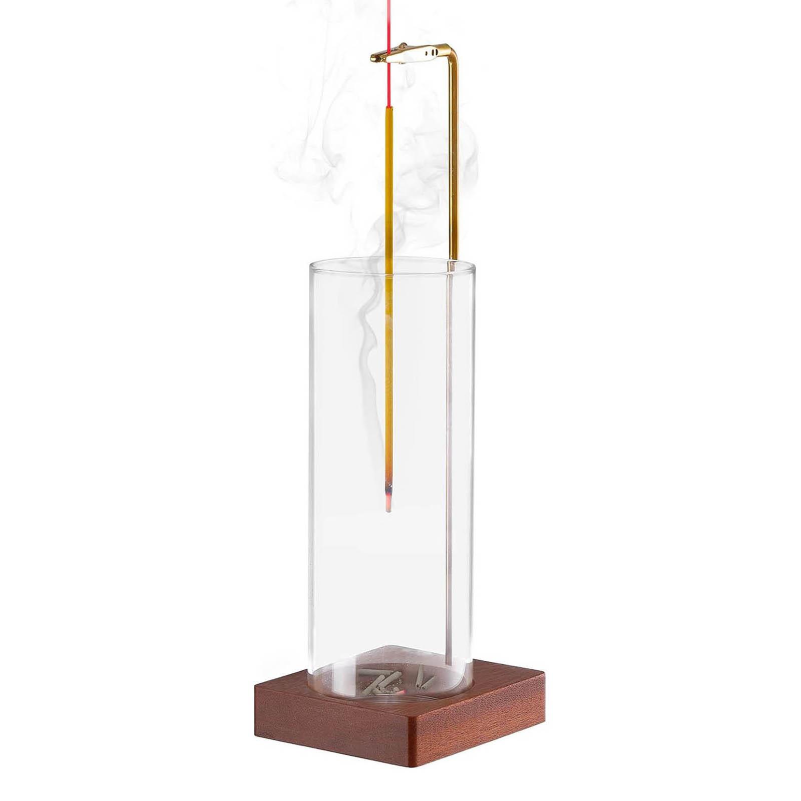 

Держатель для благовоний со съемным стеклянным улавливателем пепла, деревянные горелки для благовоний, украшения для дома и отдыха A