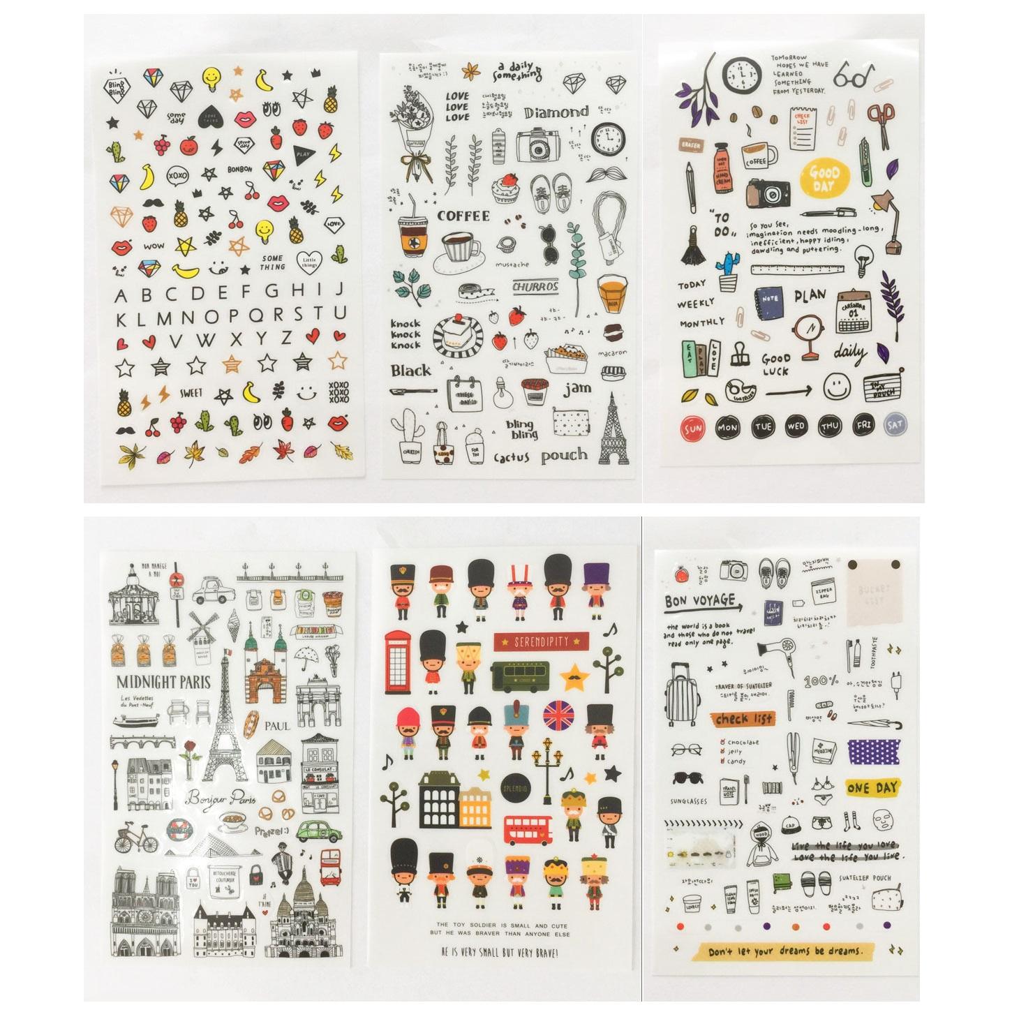 

6 листов Лондонских пар, набор наклеек для журналов путешествий, мини-солдат, наклейка с живописными местами, сделай сам, INS, стильное украшение, дневник, подарок, A6412