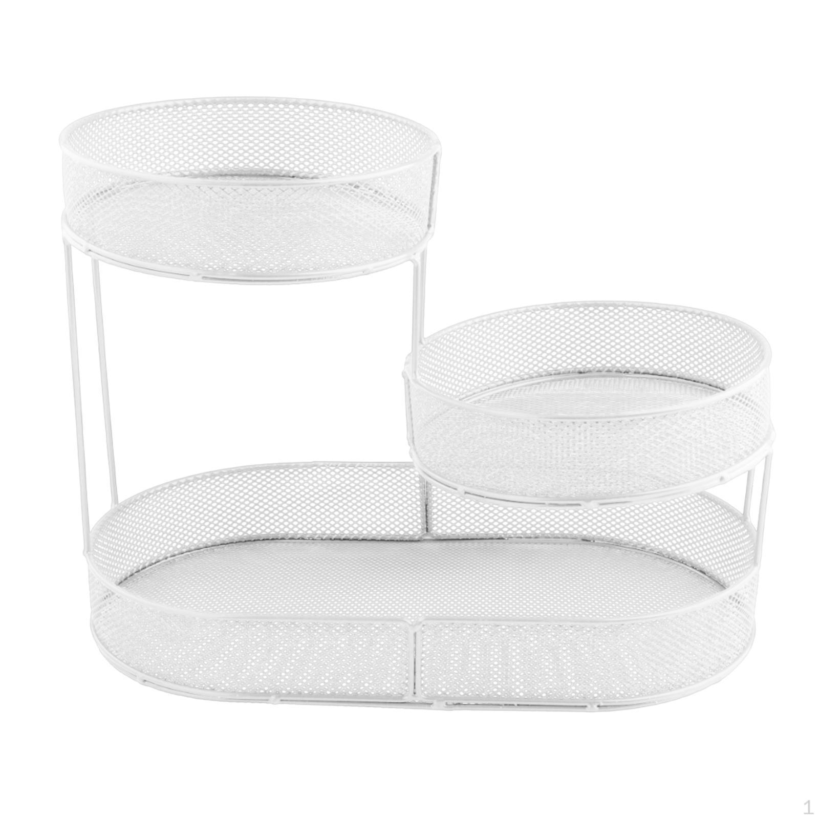 

3-х уровневый держатель для фруктов на столешницу, стеллаж для хранения овощей, большая вместительная сервировочная стойка белый