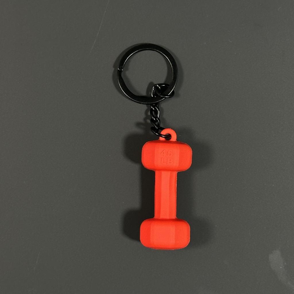 Fitness Series Gummi-Schlüsselanhänger: Hantel- & Kurzhantel-Anhänger für Geschenke