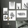 Minimalism Black White Plant Leaf Wall Art Canvas Painting Nordic Posters And Prints Wall Pictures For Living Room Home Decor