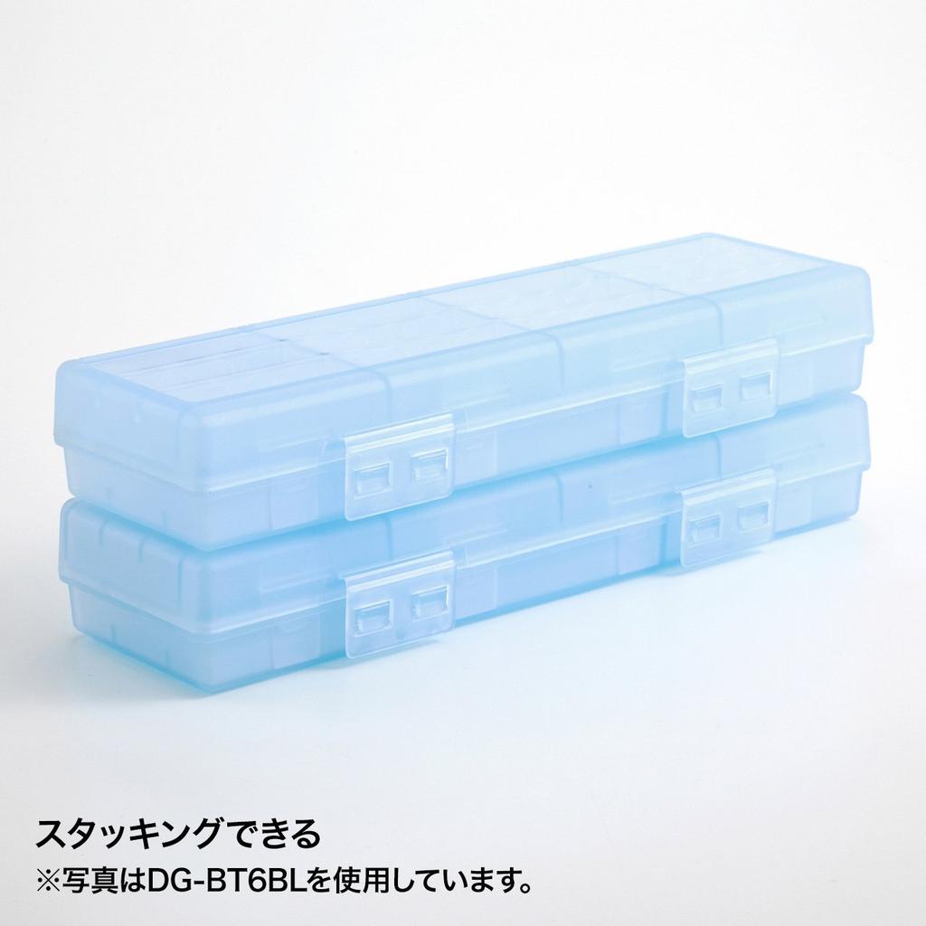 SANWA SUPPLY Battery Case and AAA Large (AA Compatible, Capacity, Clear) DG-BT6C