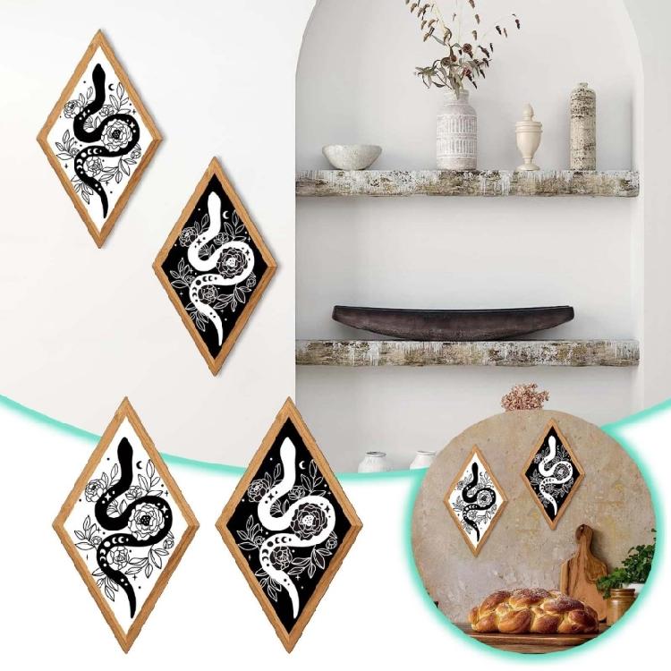 Wood Snake Wall Hangings Pendants Wall Decors for Livingrooms Apartment Bedroom