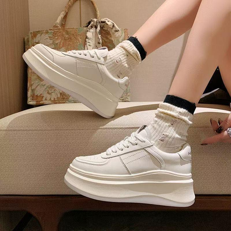 

Women s 2025 Spring Fashion Platform Sneakers - Thick-Soled, Versatile & Petite Hot Style 39 білий
