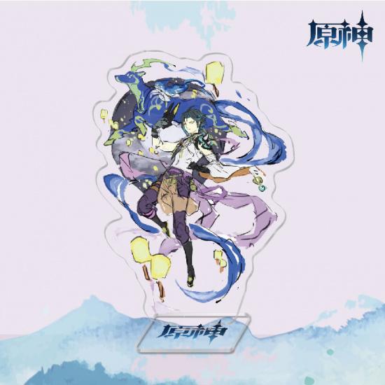 Anime Game Merchandise Sunny Day Barbara Genshin Impact Watercolor Acrylic Standee Decoration