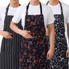 Küchen Kochschürze Koch Halterhalsschürze Mit 2 Taschen Catering Ärmellose Schürzen Mann Frau BBQ Kellner Bedruckte Schürze