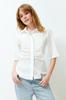 Women's Fashion Shirt Shirt Collar Sleeveless Red Pleated Fitted Waist-Fitting Woven Shirt