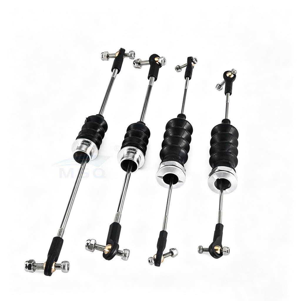 1PC RC Boat Servo Steering Kit, M2 M3 Stainless Steel Rod with Ball Joint, Rubber Bellows Radio Box Seals, for MONO DIY Parts
