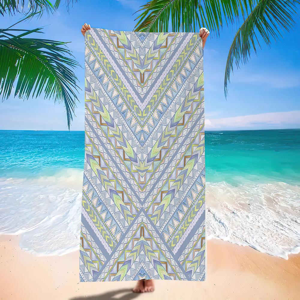 Popular Bohemian Beach Towel Digital Printing Quick-Drying Bath Towel Microfiber Beach Towel