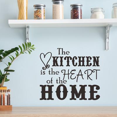 1 Sheet Wall Sticker Self-adhesive Waterproof Black PVC Letter Kitchen