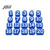 Reusable Pencil Stubs 1-20 20 Pcs Numbered Toppers, Classroom Organization Labels Daily Tracking Supplies for Teachers, Markers Clip Charm Supply