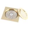 Square Floor Drain Bathroom Shower Waste Grate Brass Constructed Strainer Home Attachment
