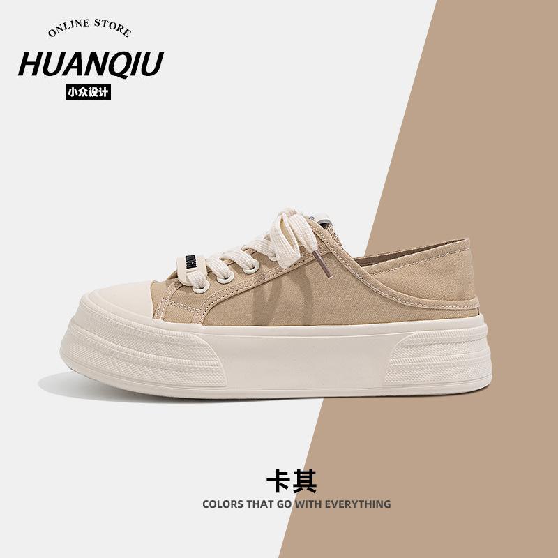 Global ZHQ-HQ060 canvas shoes women's summer lazy shoes one foot half slippers women's chic versatile women's shoes