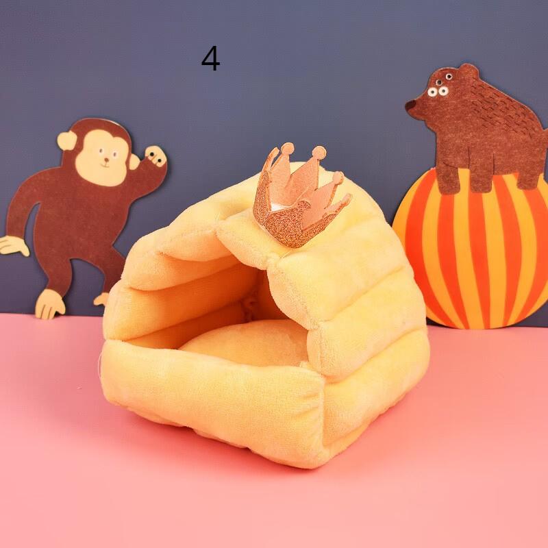 Cuib pentru animale de companie de Crăciun Casă de hamster cald de pluș Cuib de animale mici Porcușor de Guineea Veveriță Soareci Sobolan Pat de dormit Drăguț Cuib cald