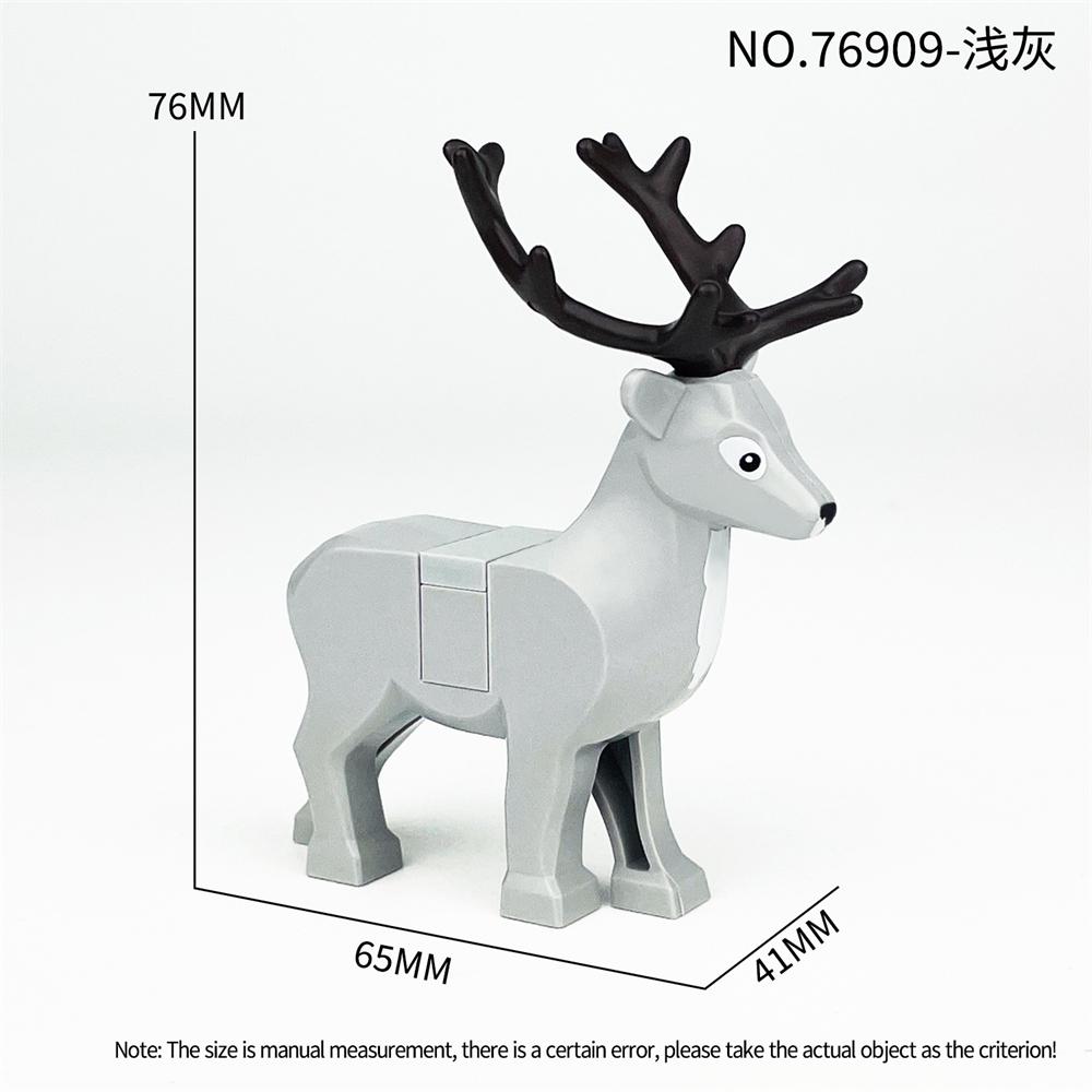 MOC City Animal Building Block Tiger Sika Deer Giraffe Chimpanzee Elephant Figures Zoo Fram Accessories Bricks Children Toys