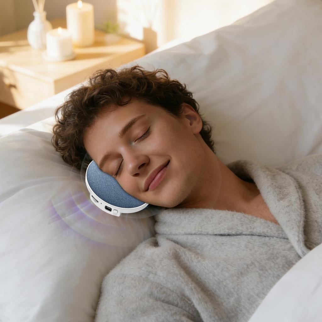 Wireless Pillow Speaker for Sleeping, Music Box for Side Sleepers Adults, Personal Audio for Bed, Gift for Women Men Teens