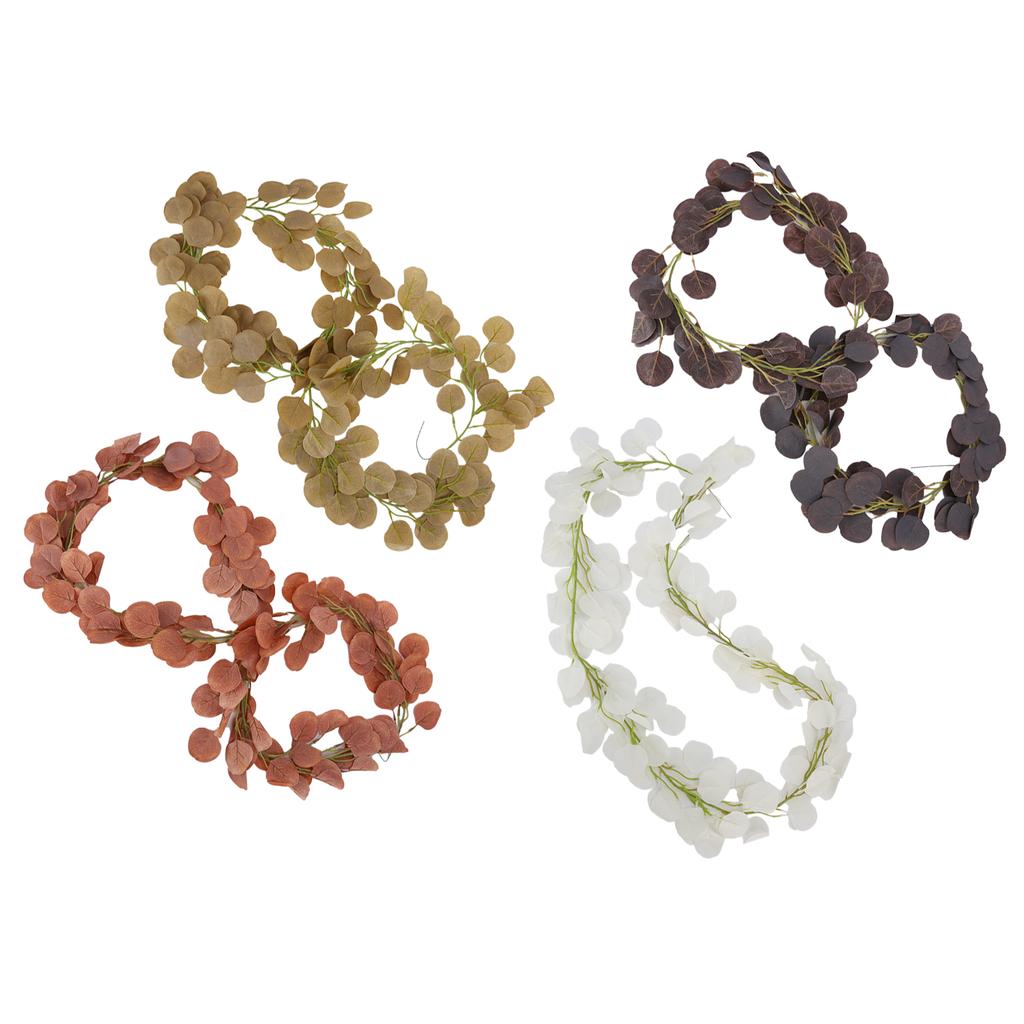 Fake Leaves Fabric Simulated Exquisite Greenery Eucalyptus Garland for Home Wedding