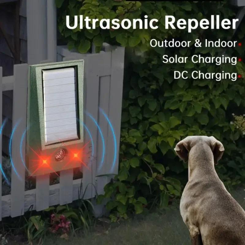 Mini Electronic Ultrasonic Bird Repeller IP66 Waterproof Pigeon Deterrent Strong LED Flashing Pest Controller for Garden Yard