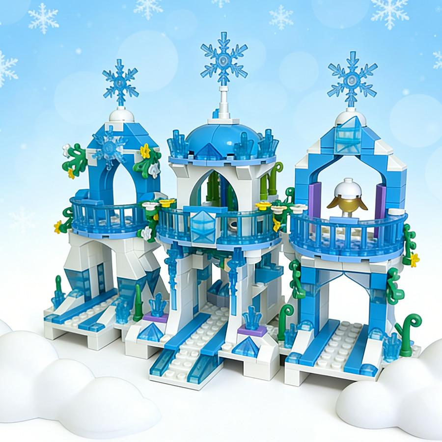 504pcs Dream City Ice Princess Castle Building Blocks Street View Girls Series Gifts House Bricks Assembled Toys Kid