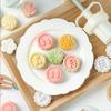 Flower Shaped Mooncake Molds Rabbit Pattern Mooncake Stamp Cute   Kithchen