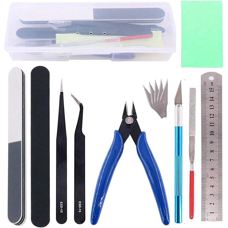 10-Piece Gundam Model Tool Set for Aircraft Model Building and Maintenance