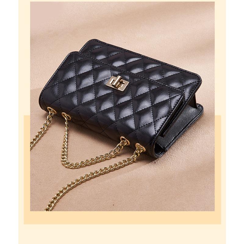 Lingge Chain Bag, Women's Bag, Girls' Hot Girl, Universal for All Seasons, One Shoulder Crossbody