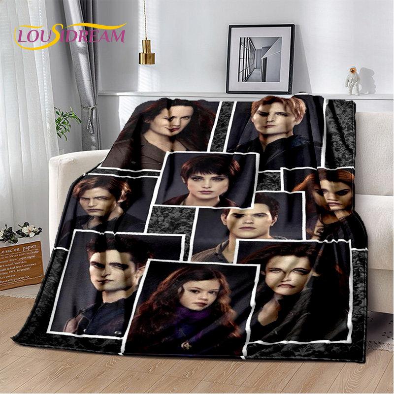 Twilight Saga HD potištěná měkká plyšová přikrývka, flanelová přikrývka do obývacího pokoje Ložnice Pohovka Piknikový potah pro děti