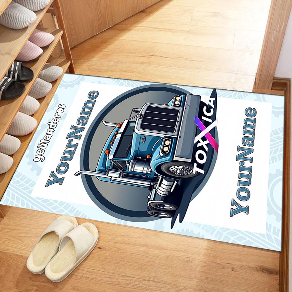 Peterbilt Heavy Trucks Customize Text Carpet Perfect for Hallway Kitchen Dormitory Balcony Antislip Carpet Office Home Decor Birthday/Christmas Gift