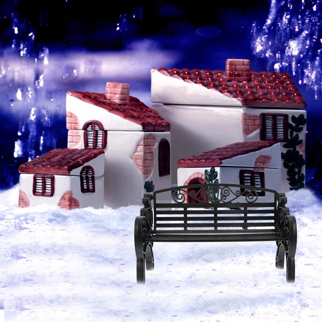 Ipetboom Miniature Made of Modelo with a Durable Perfect for Fairy and DIY Set of 2 Benches, Finish, Dollhouses, Gardens, Projects,