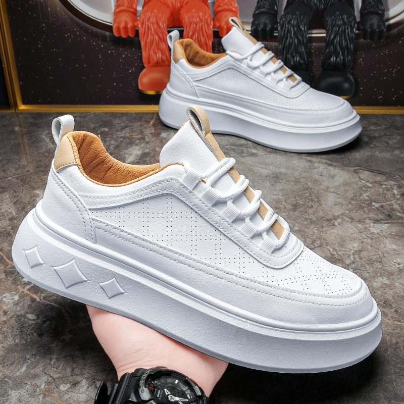 Fashion Men High Quality Sports Shoes Pu Leather Platform Casual Shoes for Men Fashion Comfortable Tennis Shoe Male Vulcanized Shoes