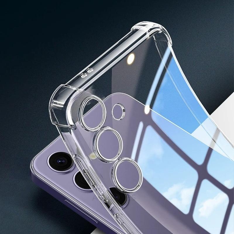 Airbag Shockproof Transparent Case For For Samsung Galaxy A16 A26 A36 A56 A17 A37 A57 A55 A35 A25 A34 A54 A52 5G Silicone Full Cover