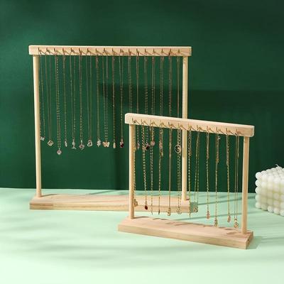 Vintage Removable Jewelry Organizer Desktop Wooden Necklace Bracelet Display Stand Jewelry Stand