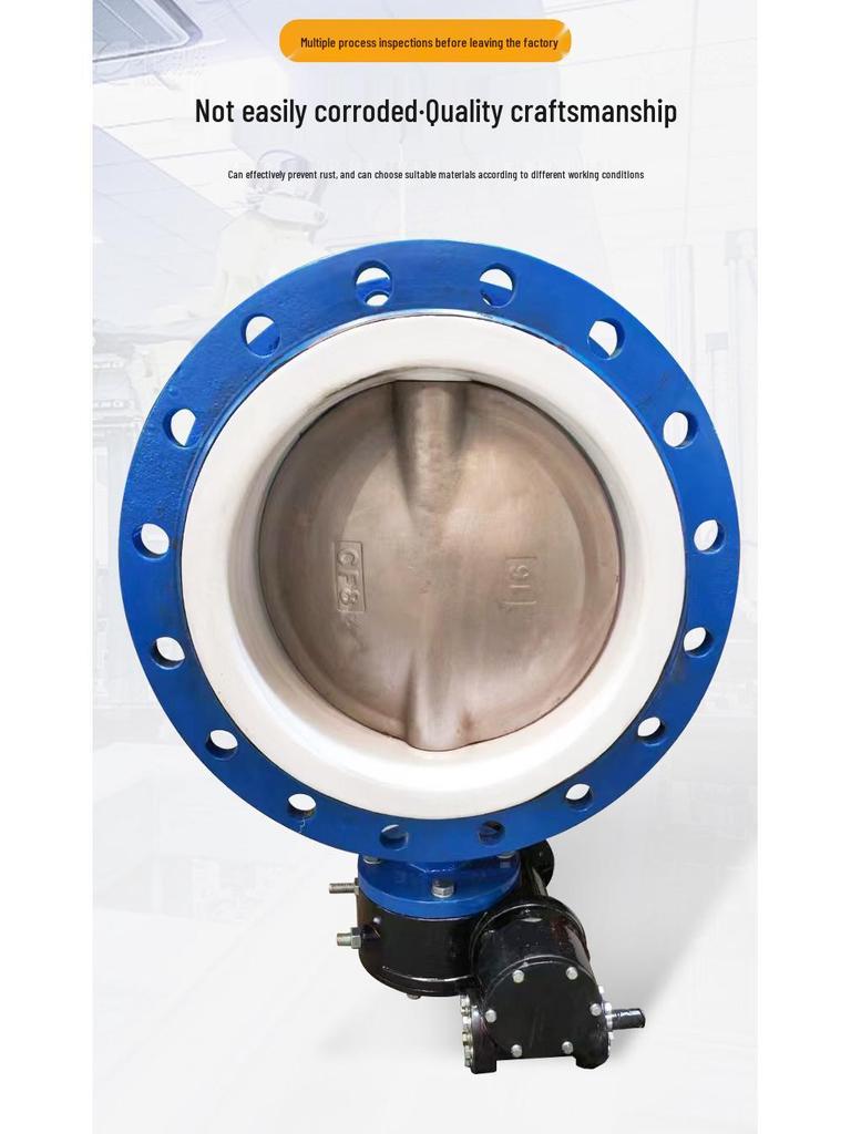 Large Diameter Soft Seal Rubber Flanged Butterfly Valve for Industrial Pipeline and Water Treatment