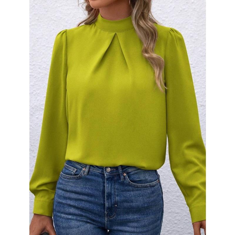 Women's Spring New Bubble Sleeve Fashion Long Sleeved Top