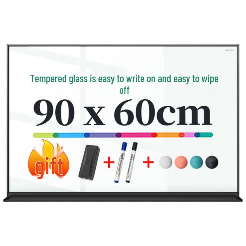 Deli Aluminum Frame Magnetic Tempered Glass Whiteboard