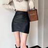 Large Size Brown Leather Skirt Women Summer PU Irregular Slim High Waist Bag Hip Skirt Fashion Vintage Female Clothing Y2k