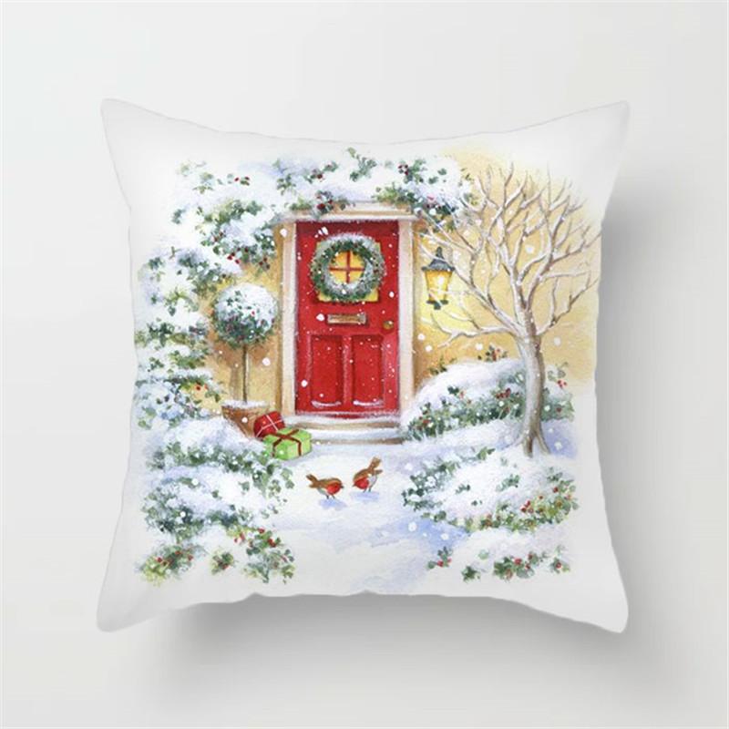 Christmas Pillow Cover New Cartoon Home Office Cushion Cover