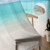 Blue Seaside Beach Clouds Sheer Curtains for Living Room Decoration Window Curtains for Kitchen Tulle Voile Organza Curtains