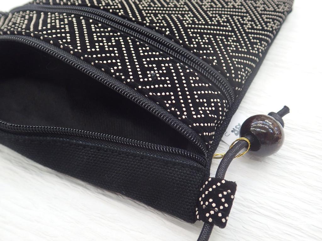 Bolsa com Zíper Estilo Inden com Padrão Sasai WAYU-RAKU (04000-300)