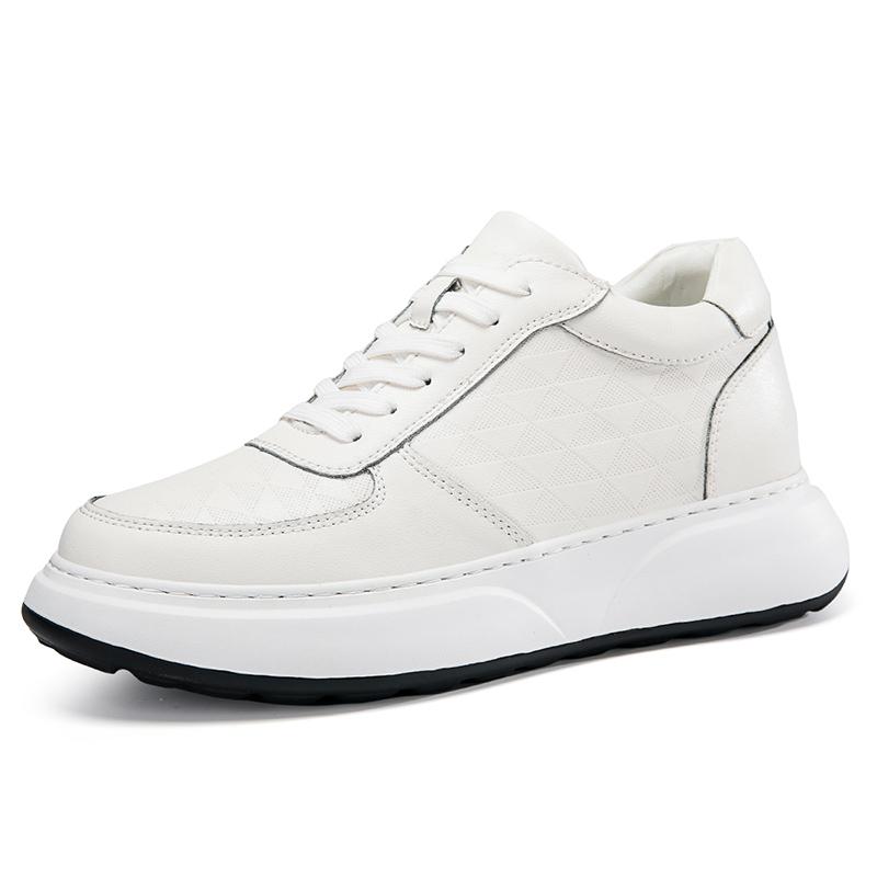 

Fashion Genuine Leather Mens Casual Shoes All-match Treking Footwear Lace Up Leisure Walk Travel Shoes Male Skateboard Footwear Sneakers 44 белый