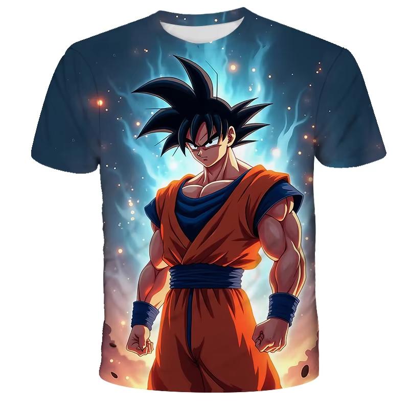 2026 Summer Dragon Ball T Shirt Kids Tops Tee Anime Figures Son Goku Super