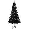 Artificial Christmas Tree with Lights & Ornaments Black 180 Cm