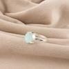 Naturalny chalcedon aqua Srebro próby 925 Pierścionek projektanta Piękny Pierścionek Prezent dla Mamy RR-81-18